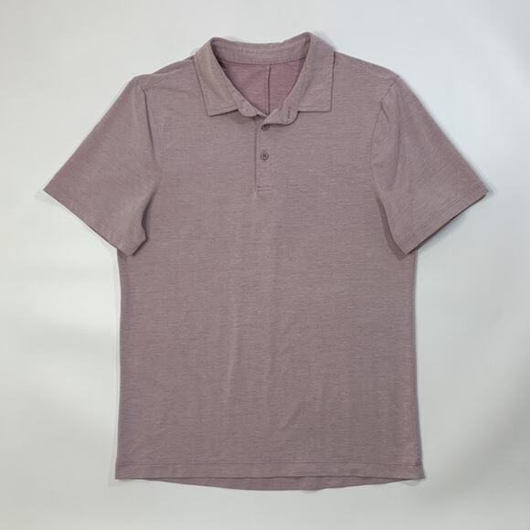 Lululemon Polo Shirt Mens M Medium Lilac Purple Evolution Performance Golf - Picture 2 of 7